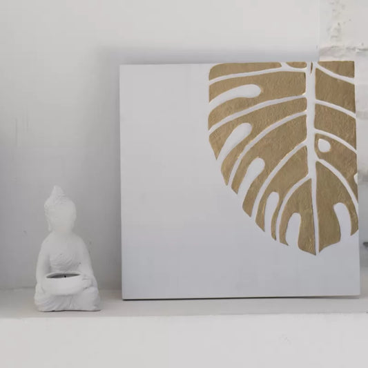 Golden Monstera Leaf