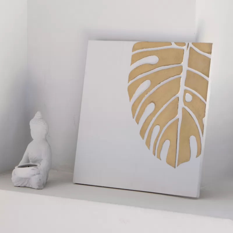 Golden Monstera Leaf