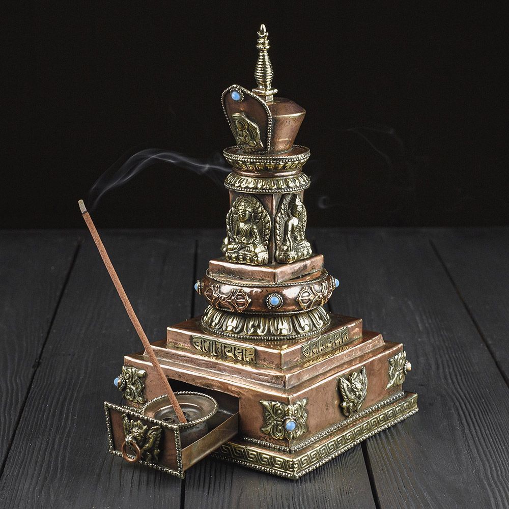 Buddhist Stupa Incense Holder
